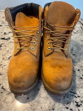Timberland Wheat Brown Leather Lace-Up Work Boots